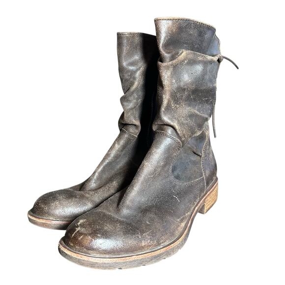 Sofft Sharnell Brown Leather Waterproof Lace Up Boots - Picture 5 of 10